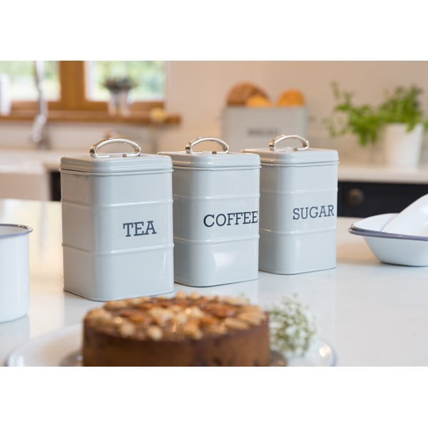 Pelēks skārda cukura trauks Kitchen Craft Nostalgia-image-1