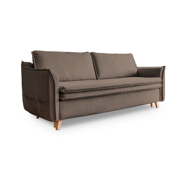Gaiši brūns salokāms dīvāns 225 cm Charming Charlie – Miuform