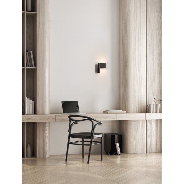 Matēti melna alumīnija LED sienas lampa ar saliekamu konstrukciju Flusso – Nova Luce-image-1