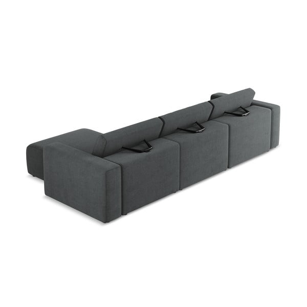 Pelēks modulārais stūra dīvāns (ar labo stūri) Kalea – Makamii-image-4