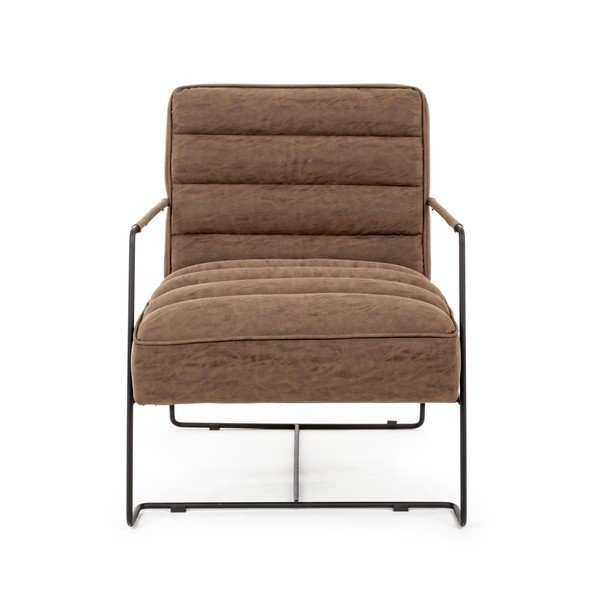 Brūns atpūtas krēsls no ādas imitācijas Brianna – Bizzotto-image-2