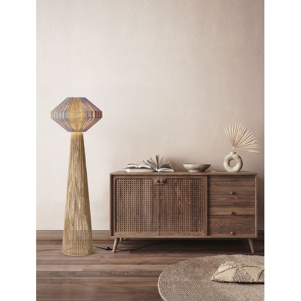 Zila/dabīga toņa no virves stāvlampa (augstums 152 cm) Abby – Nova Luce-image-2