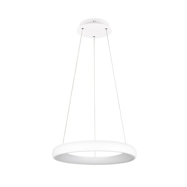 Balta LED piekaramā lampa ar regulējamu spilgtumu un metāla abažūru ø 62 cm Cardona – Trio