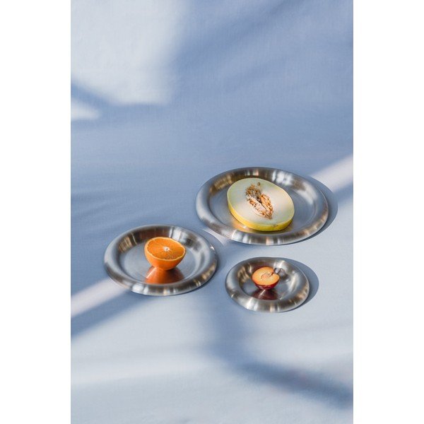 Sudraba krāsas nerūsējošā tērauda šķīvji (2 gab.) ø 28 cm Roto – noo.ma-image-3