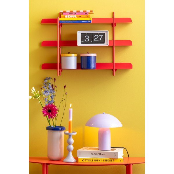 Sarkans daudzlīmeņu metāla sienas plaukts 60 cm Cool Retro – PT LIVING-image-1