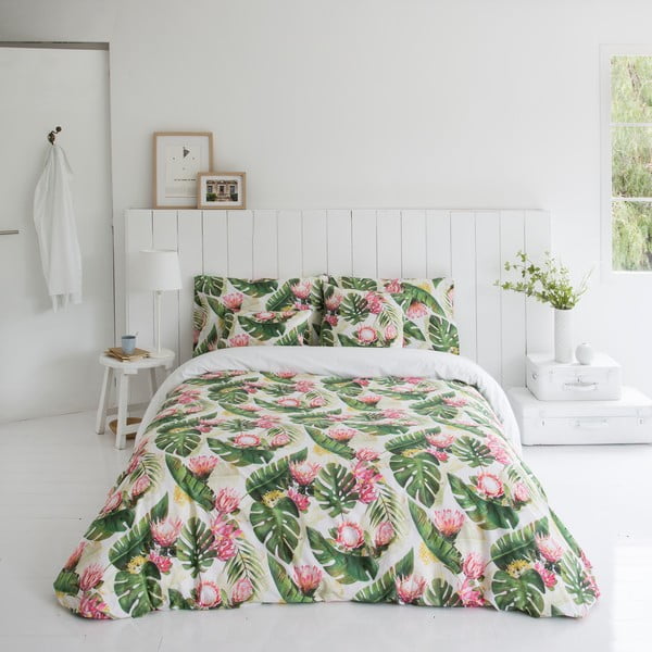 Kokvilnas gultasveļa Marghett Protea, 220 x 220 cm-image-2