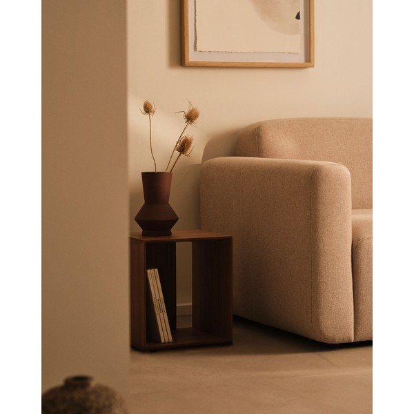 Dabīga toņa modulārā plauktu sistēma ar riekstkoka imitāciju 34x38 cm Litto – Kave Home-image-1