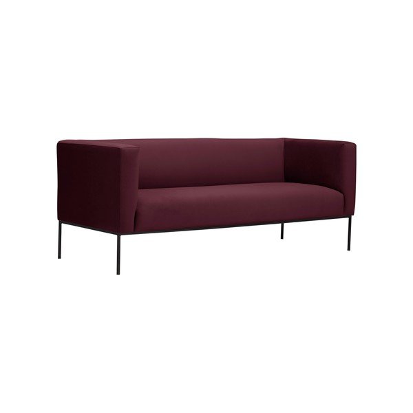 Bordo sarkans trīsvietīgais dīvāns Windsor & Co Sofas Neptune-image-1