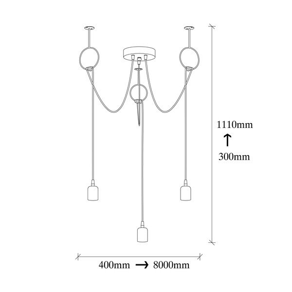 Melna griestu lampa Opviq lights Sirin-image-3