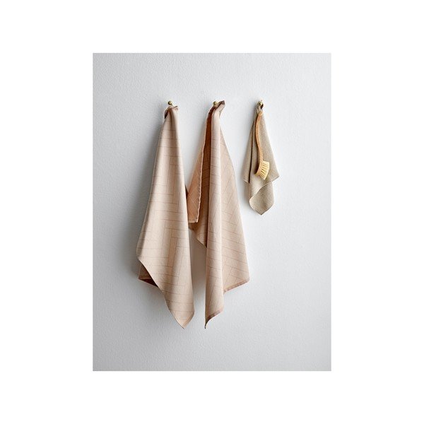 3 bēšu kokvilnas virtuves dvieļu komplekts Södahl, 30 x 30 cm-image-3