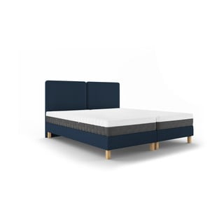 Tumši zila divguļamā gulta Mazzini Beds Lotus, 160 x 200 cm