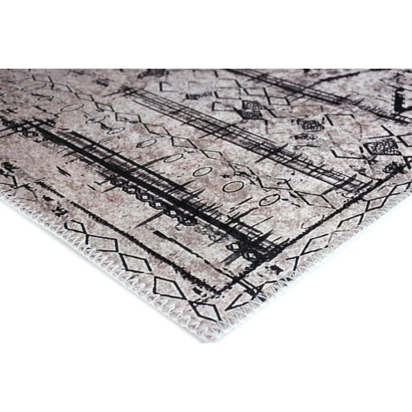 Pelēks mazgājams celiņa paklājs 80x200 cm Vintage Orient – Vitaus-image-2