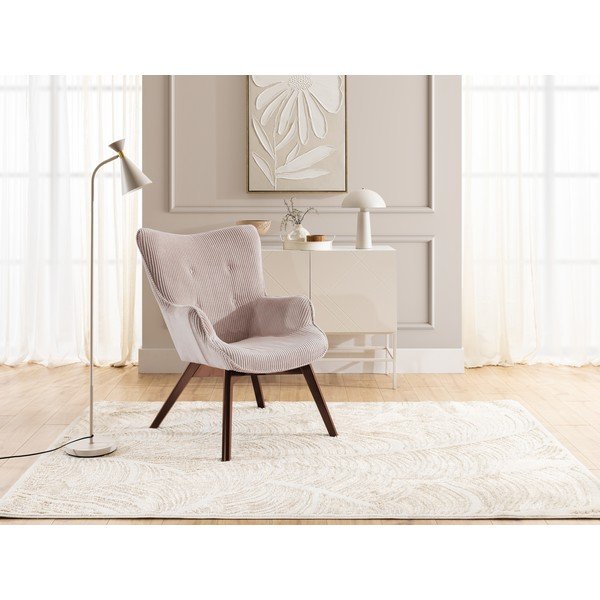 Gaiši rozā velveta atpūtas krēsls Niko – Ropez-image-4