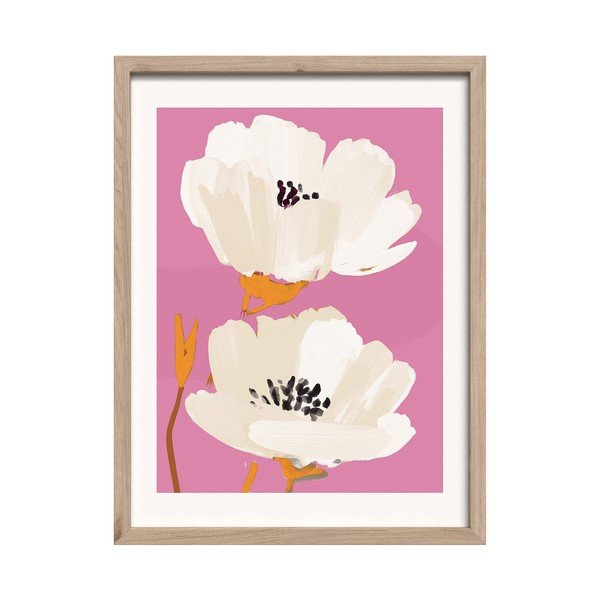 Drukāta glezna ar rāmi 30x40 cm Peony Bloom – Styler
