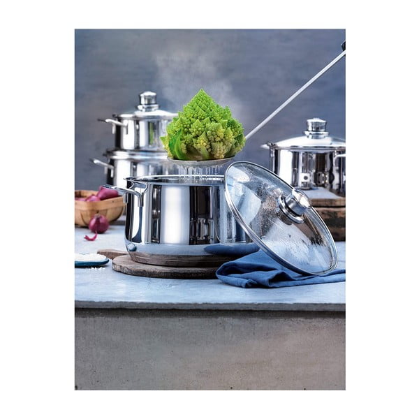 5 nerūsējošā tērauda trauku komplekts ar vākiem WMF Cromargan® Diadem Plus-image-1