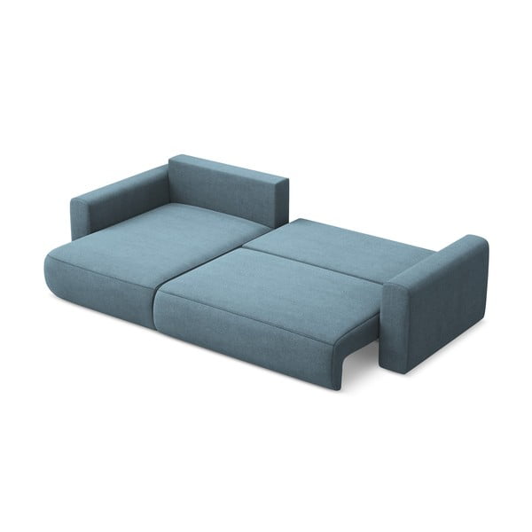 Gaiši zils salokāms/ar uzglabāšanas vietu stūra dīvāns (ar kreiso stūri/ar zvilni) Kapua – Makamii-image-4