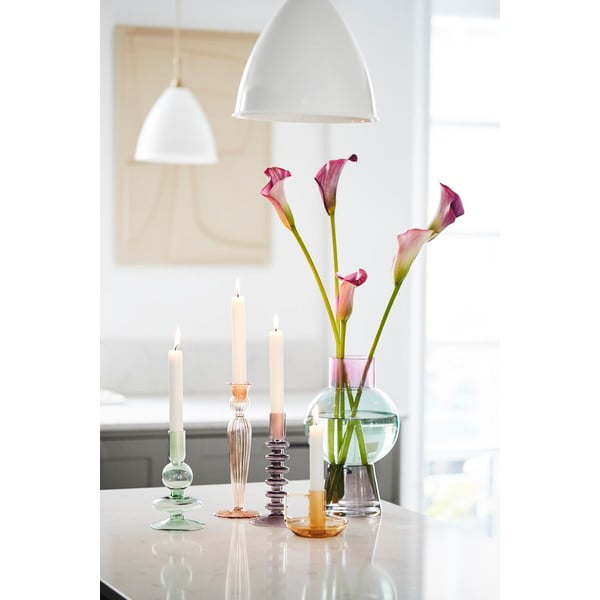 Rozā stikla svečturis Bahne & CO-image-2