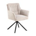 Bēšs polsterēts ēdamistabas krēsls ar roku balstiem Alonso – Actona