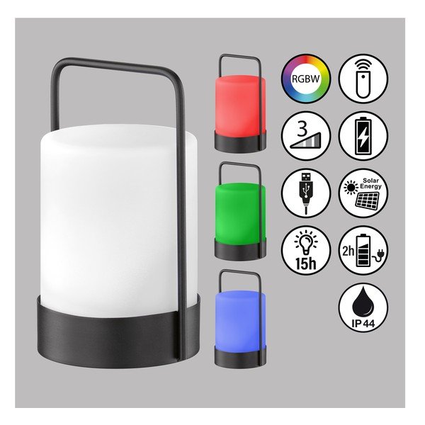 LED āra gaismeklis ar tālvadību/ar regulējamu spilgtumu un saules baterijām ø 12 cm Casoli – Fischer & Honsel-image-2