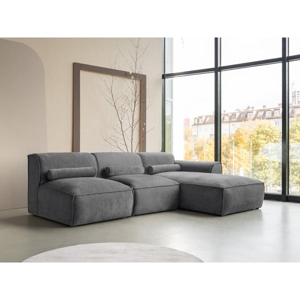 Pelēks stūra dīvāns (ar labo stūri) Flex Felix – Miuform-image-3