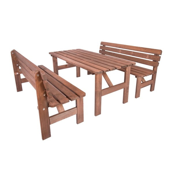 Brūns masīvkoka dārza sols Miriam – Rojaplast-image-3