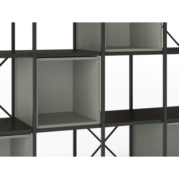 Zaļš/melns grāmatplaukts 140x179 cm Anya – Marckeric-image-4