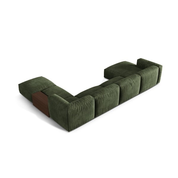 Zaļš samta modulārais stūra dīvāns (ar labo stūri/U veida) Martina – Micadoni -image-2