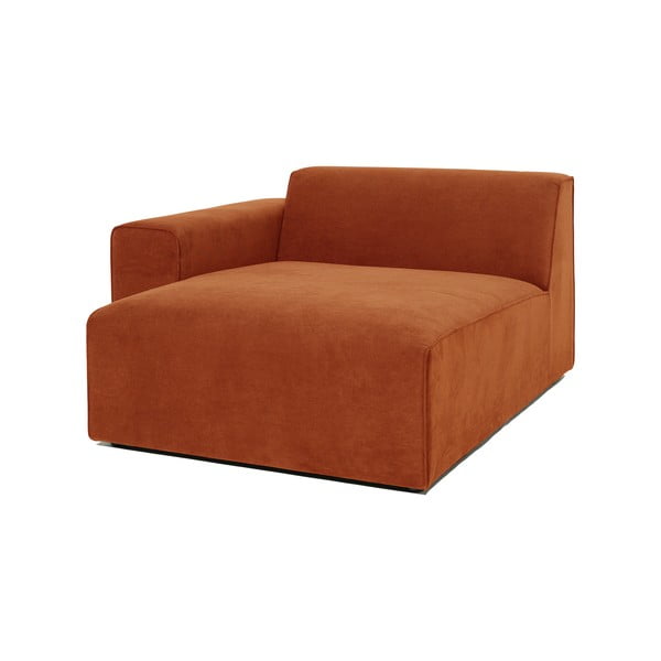 Oranžs velveta dīvāna stūra modulis Scandic Sting, kreisais stūris-image-2