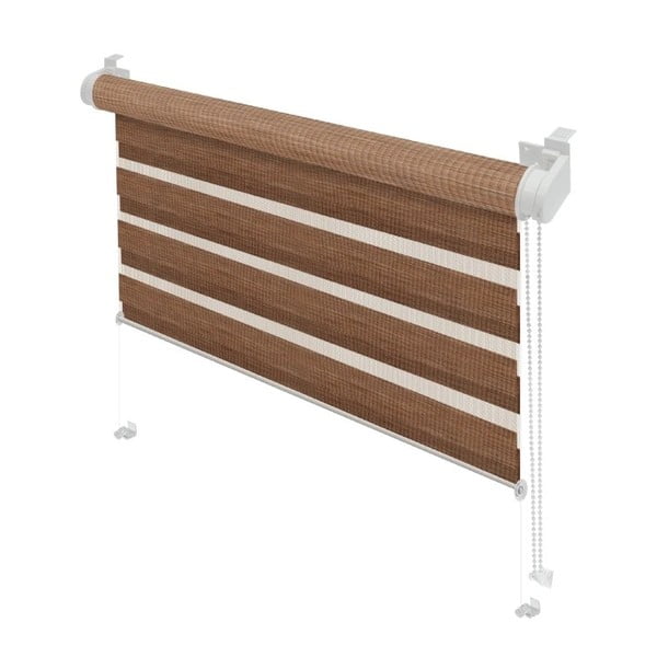 Brūna dienas un nakts žalūzija 42,5x150 cm Zebra Natur – Gardinia-image-1