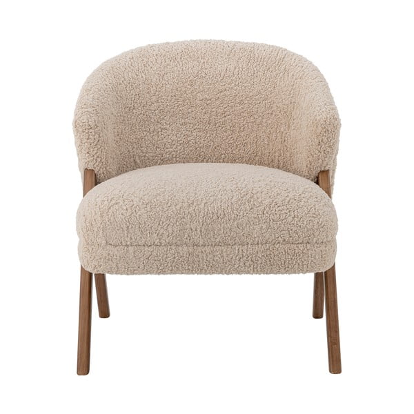 Bēšs atpūtas krēsls no buklē auduma Camino – Bloomingville-image-4