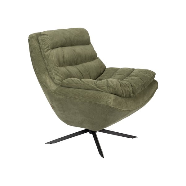Zaļš samta atpūtas krēsls Vince – Dutchbone