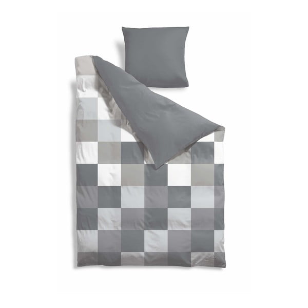 Pagarinātā gultasveļa Grey Pixel, 140x220 cm