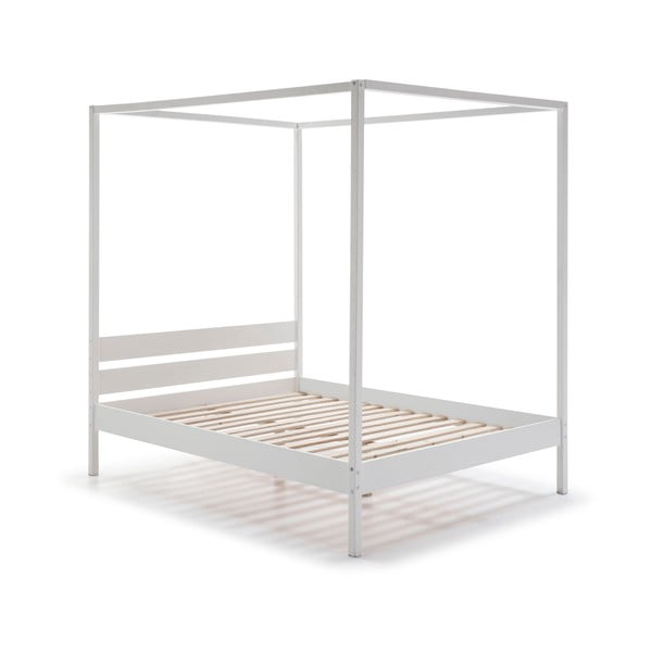 Balta divvietīga gulta ar režģi 140x190 cm Dossel – Marckeric