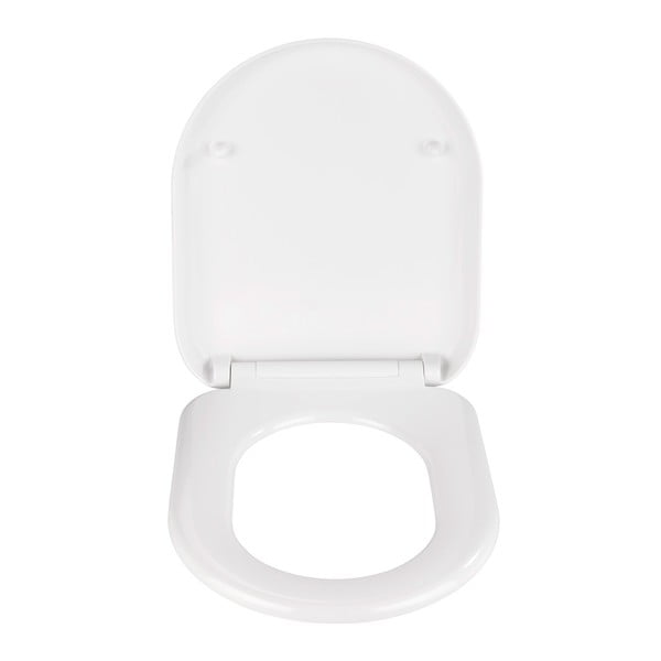 Balts tualetes poda sēdeklis ar vieglu aizvēršanu Wenko Santana, 44 x 37 cm-image-2