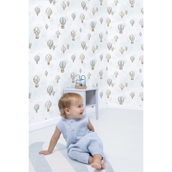 Bērnu tapetes no neausta auduma 10 m x 50 cm Hot-Air Balloons – Lilipinso-image-2