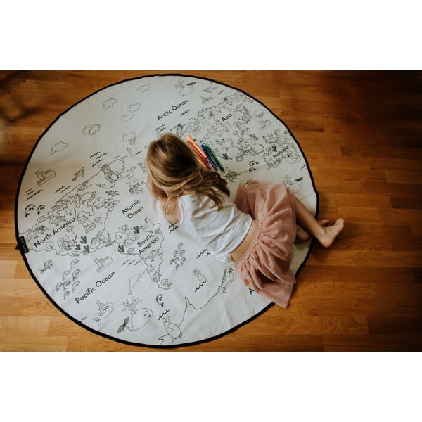 Paklāja un tekstila marķieru komplekts Butter Kings Colouring World, ø 130 cm-image-4