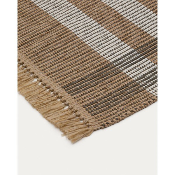 Bēšs divpusējs/ar rokām darināts paklājs 60x90 cm Barani – Kave Home-image-3