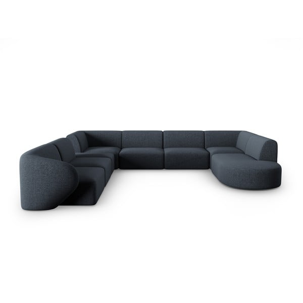 Tumši zils stūra dīvāns (ar kreiso stūri/U veida) Shane – Micadoni Home