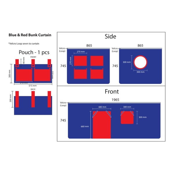 Bērnu aizkari ar gultas aizkariem (3 gab.) 195x75 cm Domino – Vipack-image-3