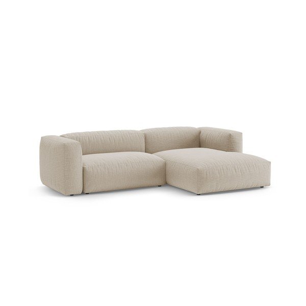 Krēmkrāsas salokāms modulārais stūra dīvāns (ar labo stūri/ar zvilni) – Micadoni -image-4