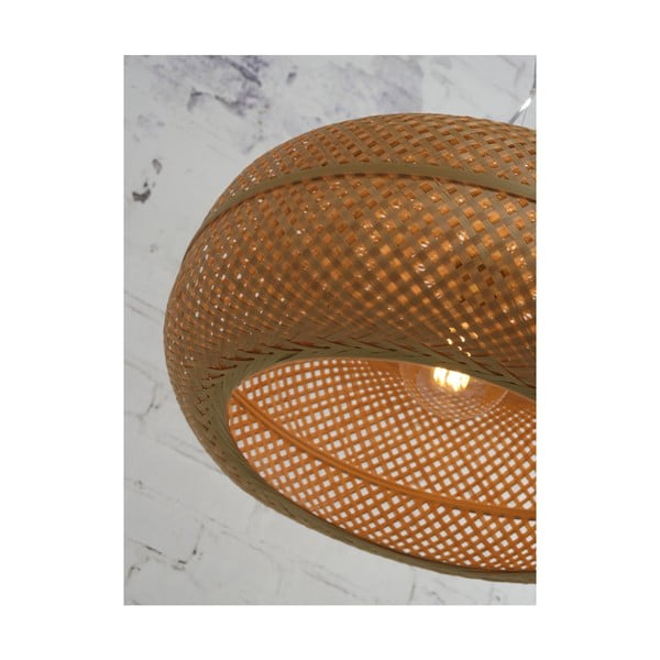 Brūna bambusa griestu lampa Good&Mojo Palawan, ⌀ 60 cm-image-4