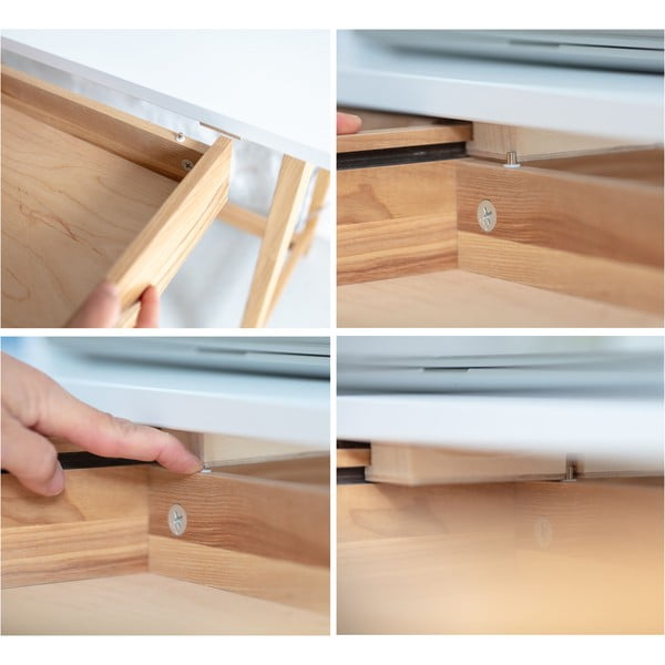 Darba galds ar baltu virsmu 85x135 cm Luka - Ragaba-image-3