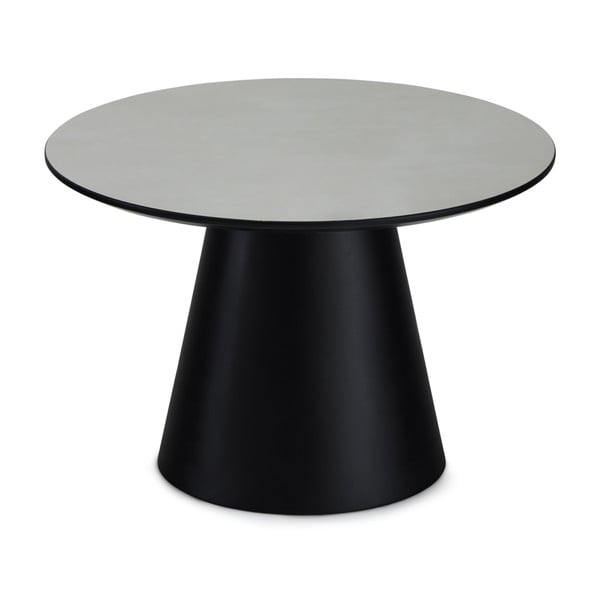 Melns/gaiši pelēks žurnālgaldiņš ar marmora imitācijas galda virsmu ø 60 cm Tango – Furnhouse