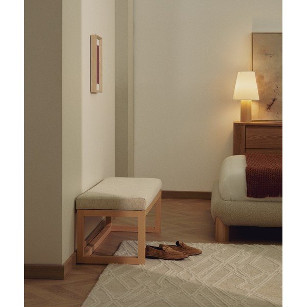 Bēšs/dabīga toņa polsterēts sols Loya – Kave Home-image-1