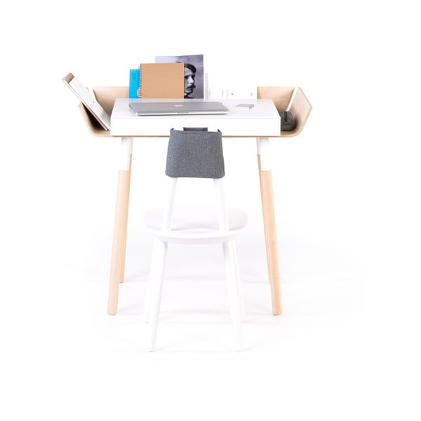 Balts rakstāmgalds ar 1 atvilktni EMKO My Writing Desk-image-3