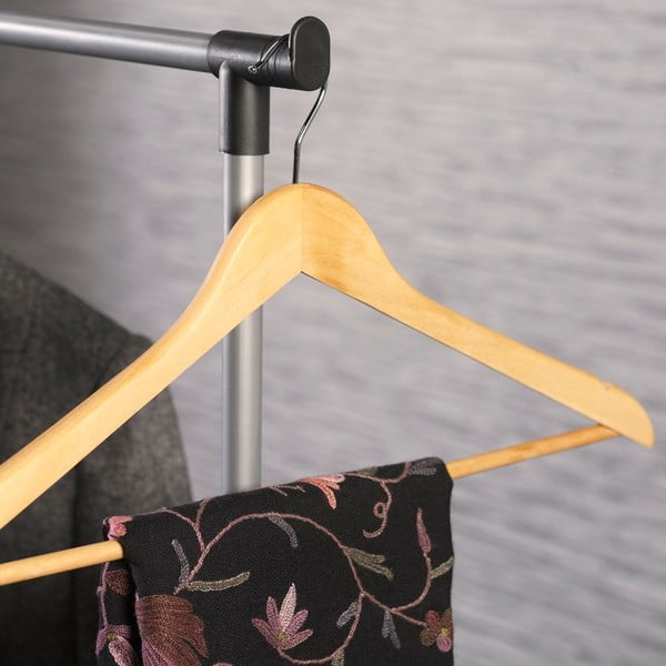 Melns metāla drēbju pakaramais statīvs 85x94x48 cm – Addis-image-2