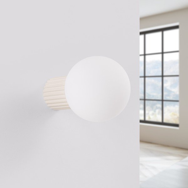 Krēmkrāsas sienas lampa ø 12 cm Orbital – Sollux-image-4