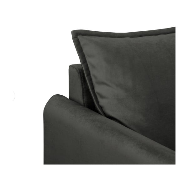 Tumši pelēks samta atpūtas krēsls Juli – Ropez-image-4