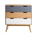 Masīvkoka priedes kumode Marckeric Cusco, platums 80 cm