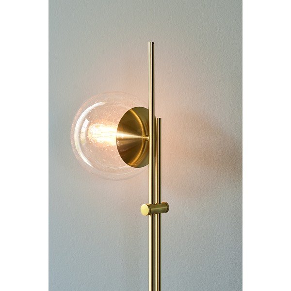 Misiņa krāsas stāvlampa ar stikla abažūru (augstums 147 cm) Bubble – Hübsch-image-2